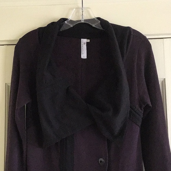 Aubergine Funnel Top Soft Jacket-Organic Cotton - Picture 10 of 10